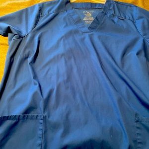 Jaanuu 2x royal blue 2 pocket scrub top